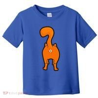Orange Tabby Happy Kitty Cat Butt Funny Toddler T-Shirt thumb 0