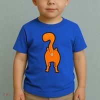 Orange Tabby Happy Kitty Cat Butt Funny Toddler T-Shirt thumb 2