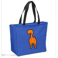 Orange Tabby Happy Kitty Cat Butt Funny Tote Bag thumb 2