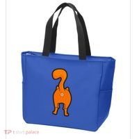 Orange Tabby Happy Kitty Cat Butt Funny Tote Bag thumb 3