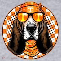 Orange Tennessee Hound College Football Sports Fan Women's Racerback Cropped Tank thumb 2
