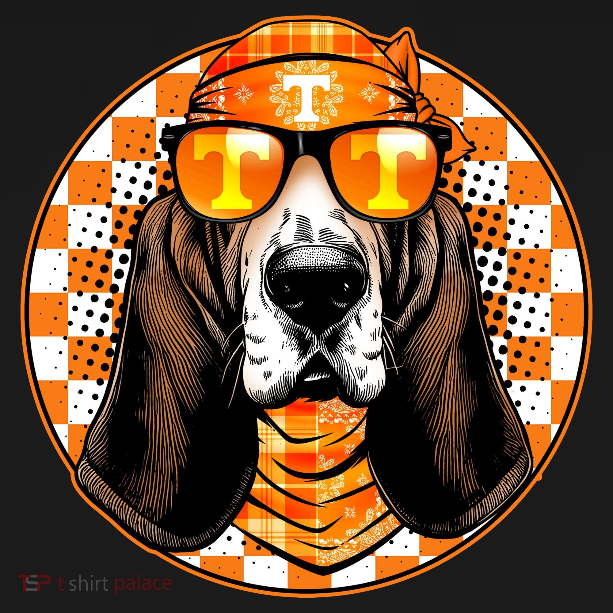 Orange Tennessee Hound College Football Sports Fan Women's Tank Top