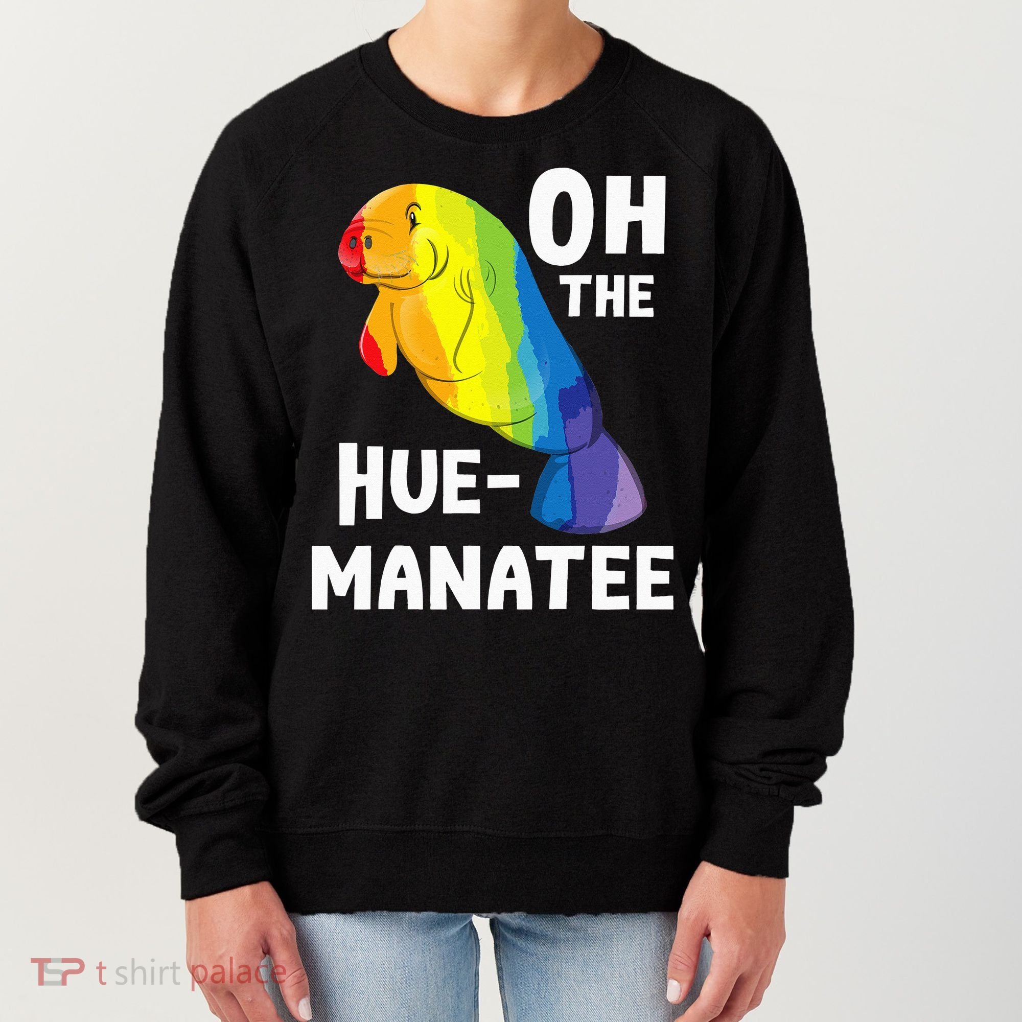 Oh The Hue Manatee Zookeeper Marine Biologist Zoologist Women's Sweatshirt