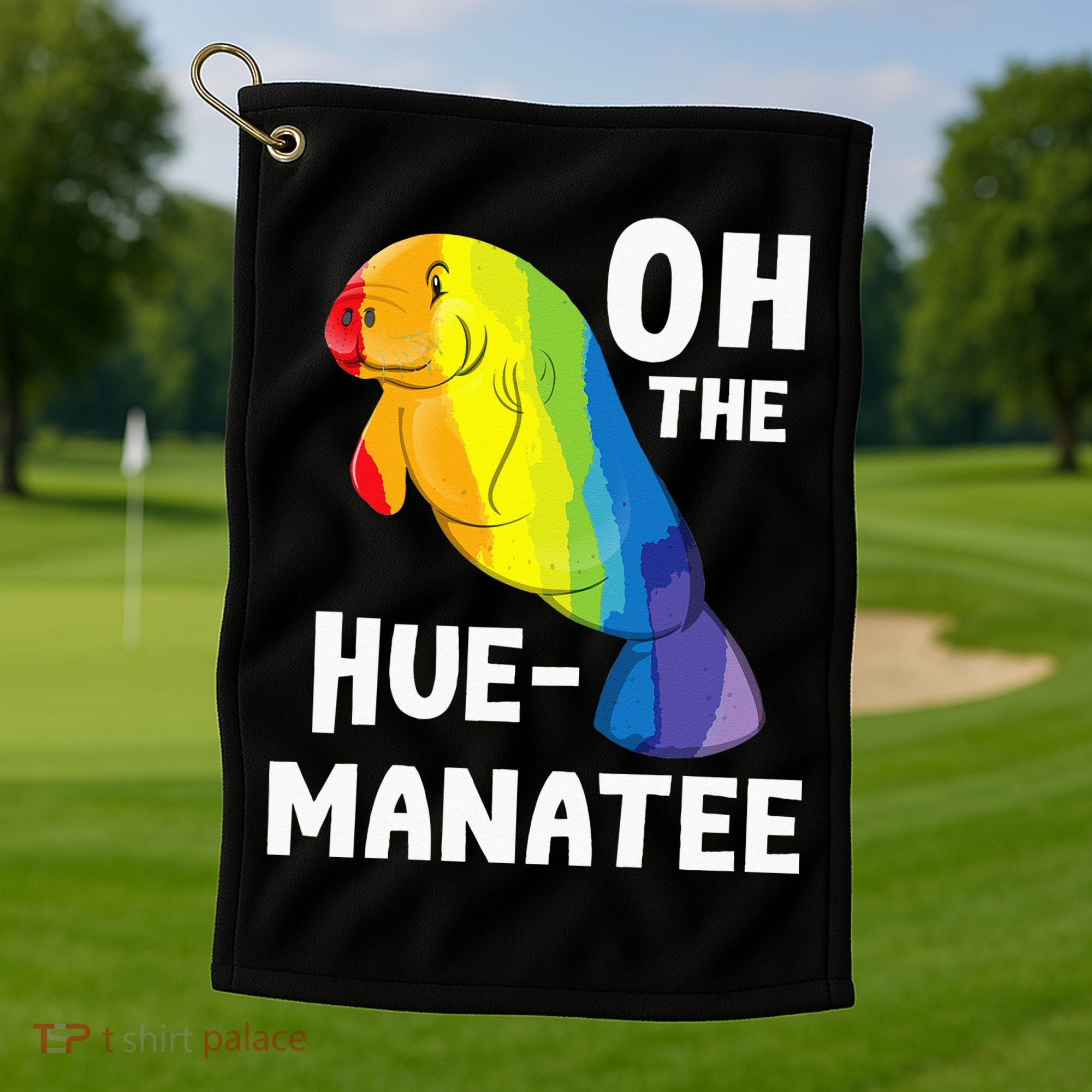 Oh The Hue Manatee Zookeeper Marine Biologist Zoologist Golf Towel