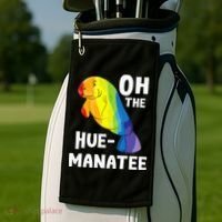 Oh The Hue Manatee Zookeeper Marine Biologist Zoologist Golf Towel thumb 2