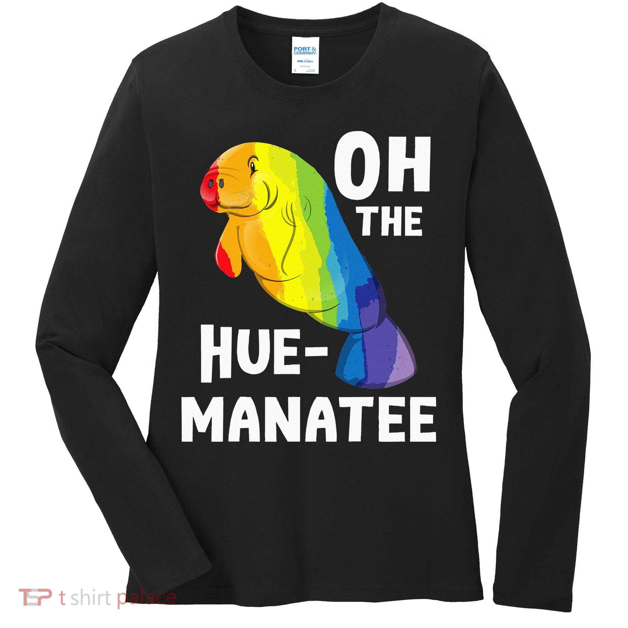 Oh The Hue Manatee Zookeeper Marine Biologist Zoologist Women's Long Sleeve Shirt