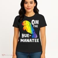 Oh The Hue Manatee Zookeeper Marine Biologist Zoologist Women's T-Shirt thumb 4