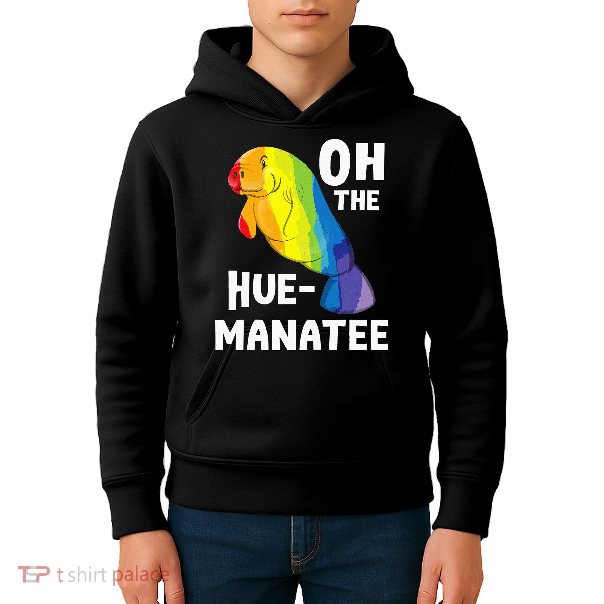 Oh The Hue Manatee Zookeeper Marine Biologist Zoologist Kids Hoodie