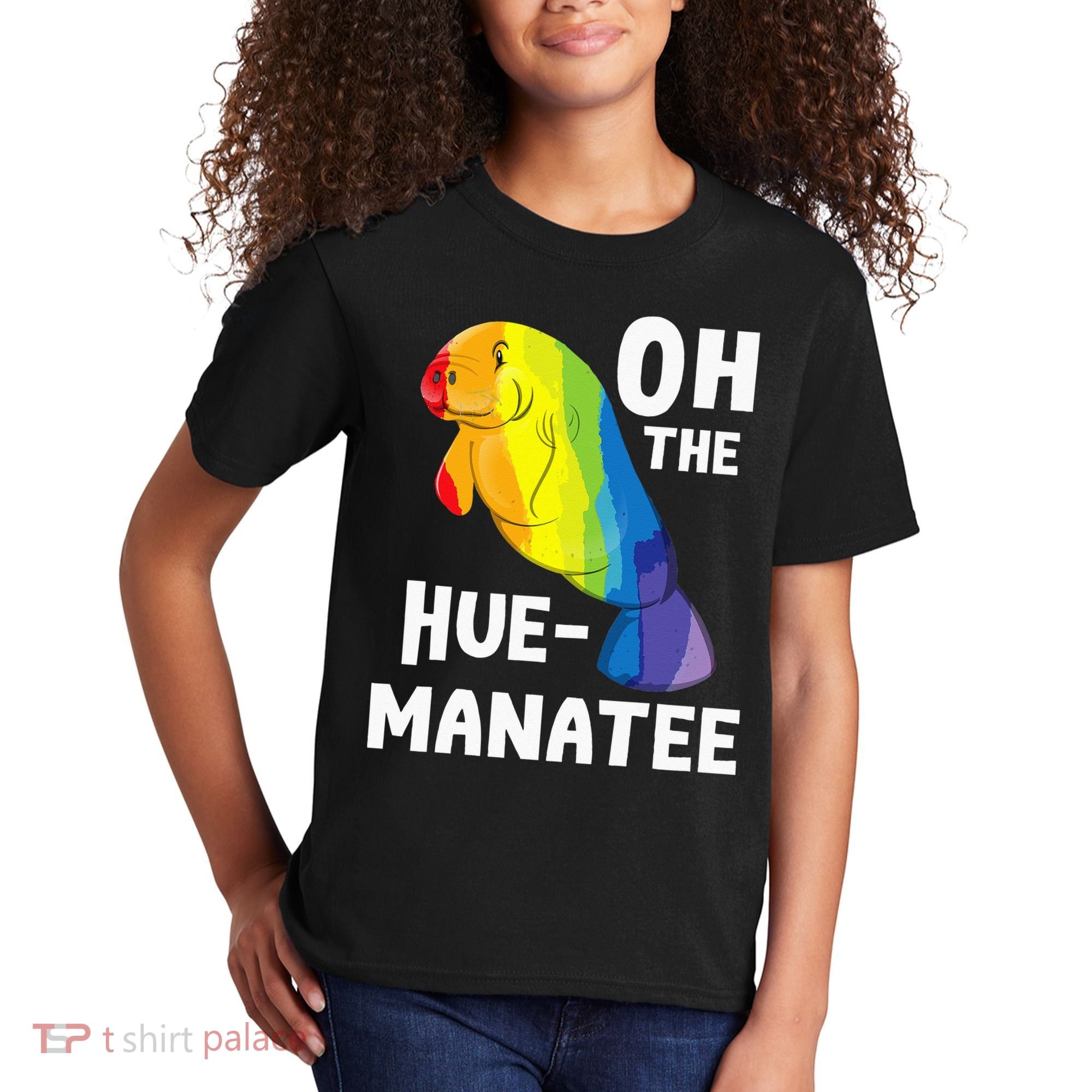 Oh The Hue Manatee Zookeeper Marine Biologist Zoologist Kids T-Shirt