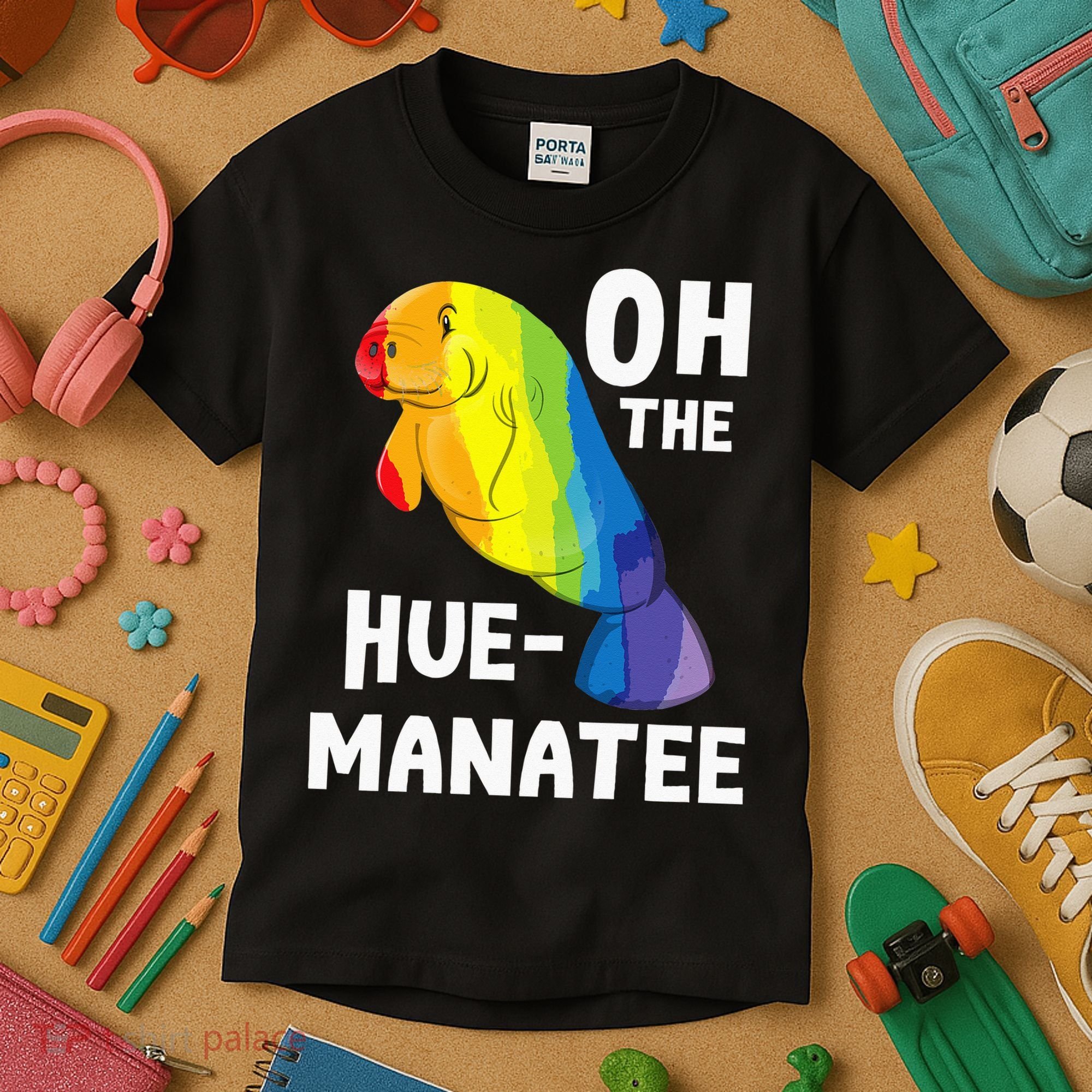 Oh The Hue Manatee Zookeeper Marine Biologist Zoologist Kids T-Shirt