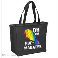 Oh The Hue Manatee Zookeeper Marine Biologist Zoologist Tote Bag thumb 2