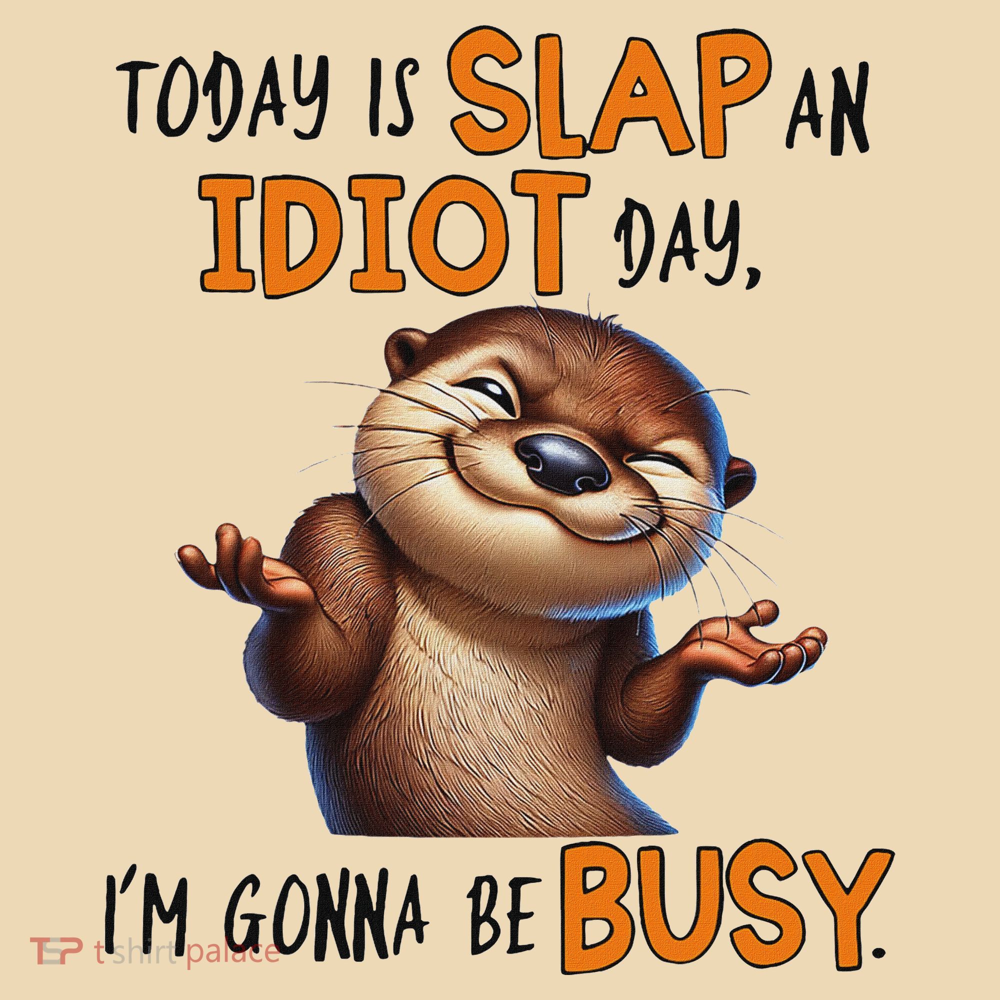 Otter Today Is Slap An Idiot Day IM Gonna Be Busy Tote Bag