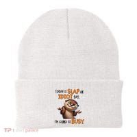 Otter Today Is Slap An Idiot Day IM Gonna Be Busy Beanie thumb 0