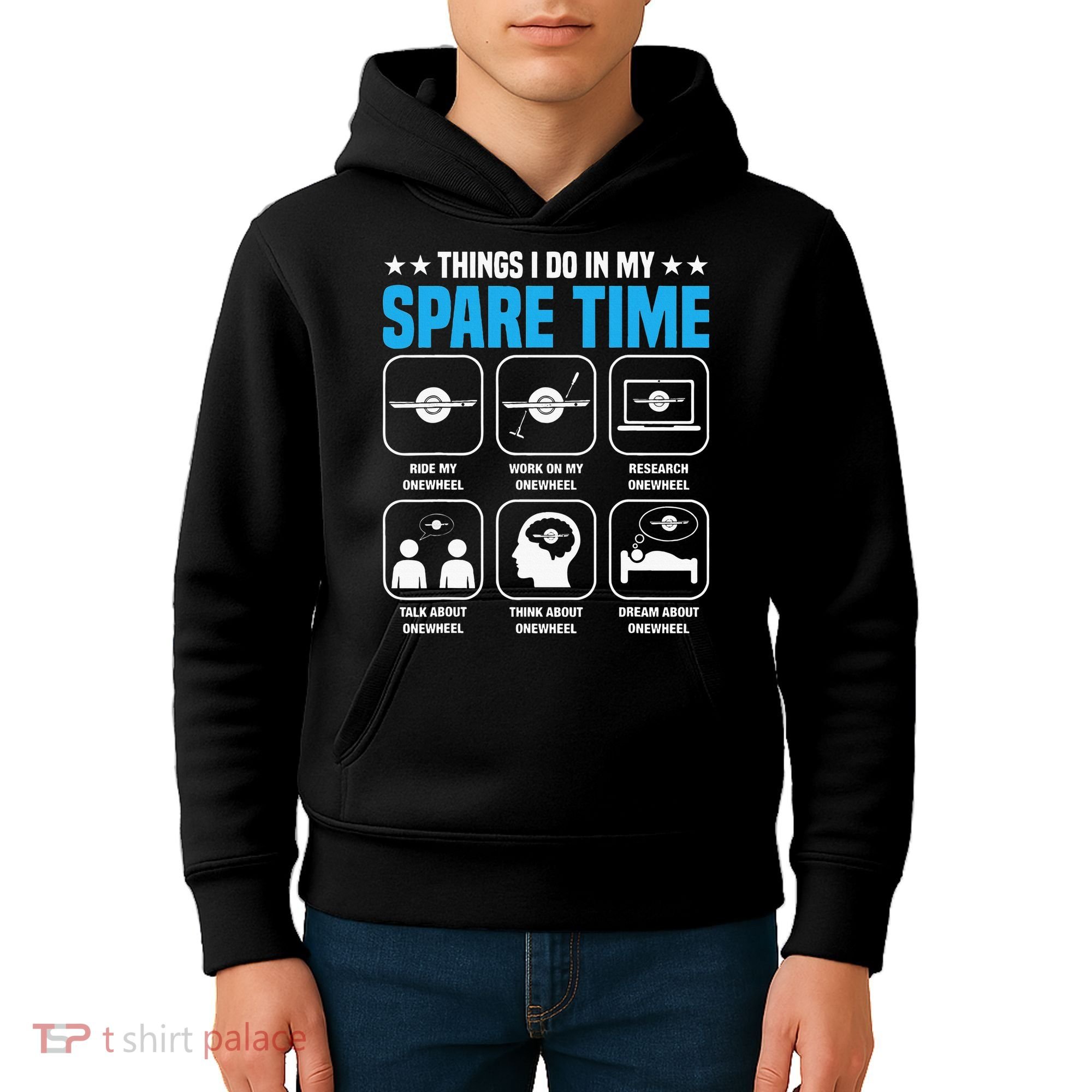 Onewheel Things I Do In My Spare Time One Wheel Kids Hoodie