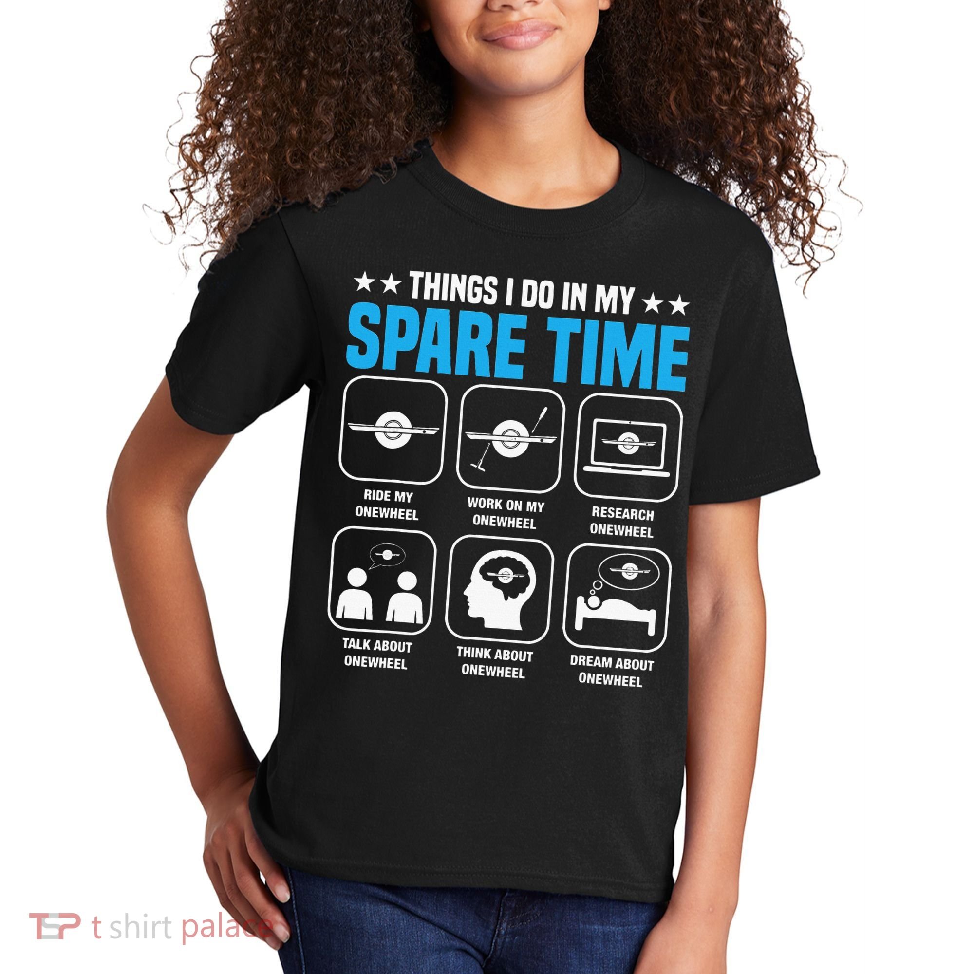 Onewheel Things I Do In My Spare Time One Wheel Kids T-Shirt