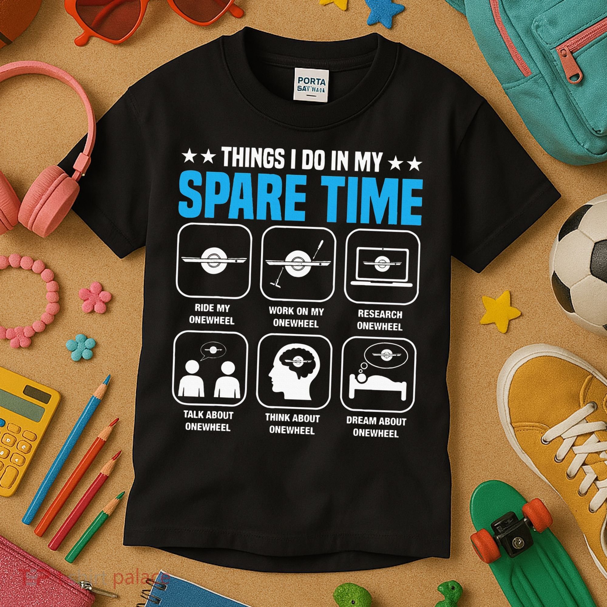 Onewheel Things I Do In My Spare Time One Wheel Kids T-Shirt