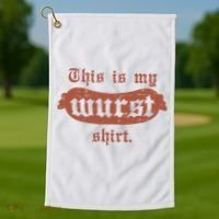 Oktoberfest This Is My Wurst German Golf Towel thumb 1