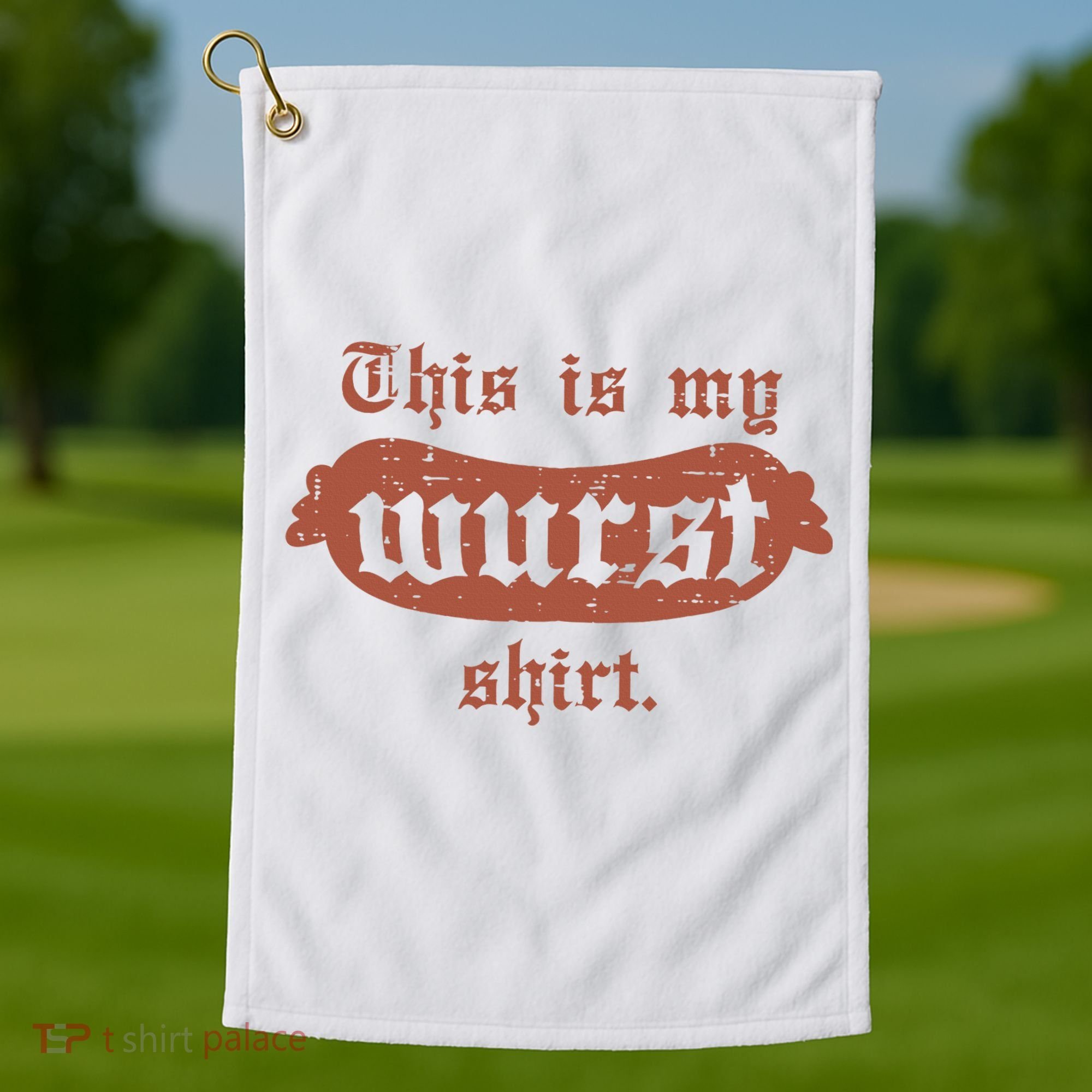 Oktoberfest This Is My Wurst German Golf Towel