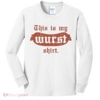 Oktoberfest This Is My Wurst German Kids Long Sleeve Shirt thumb 0