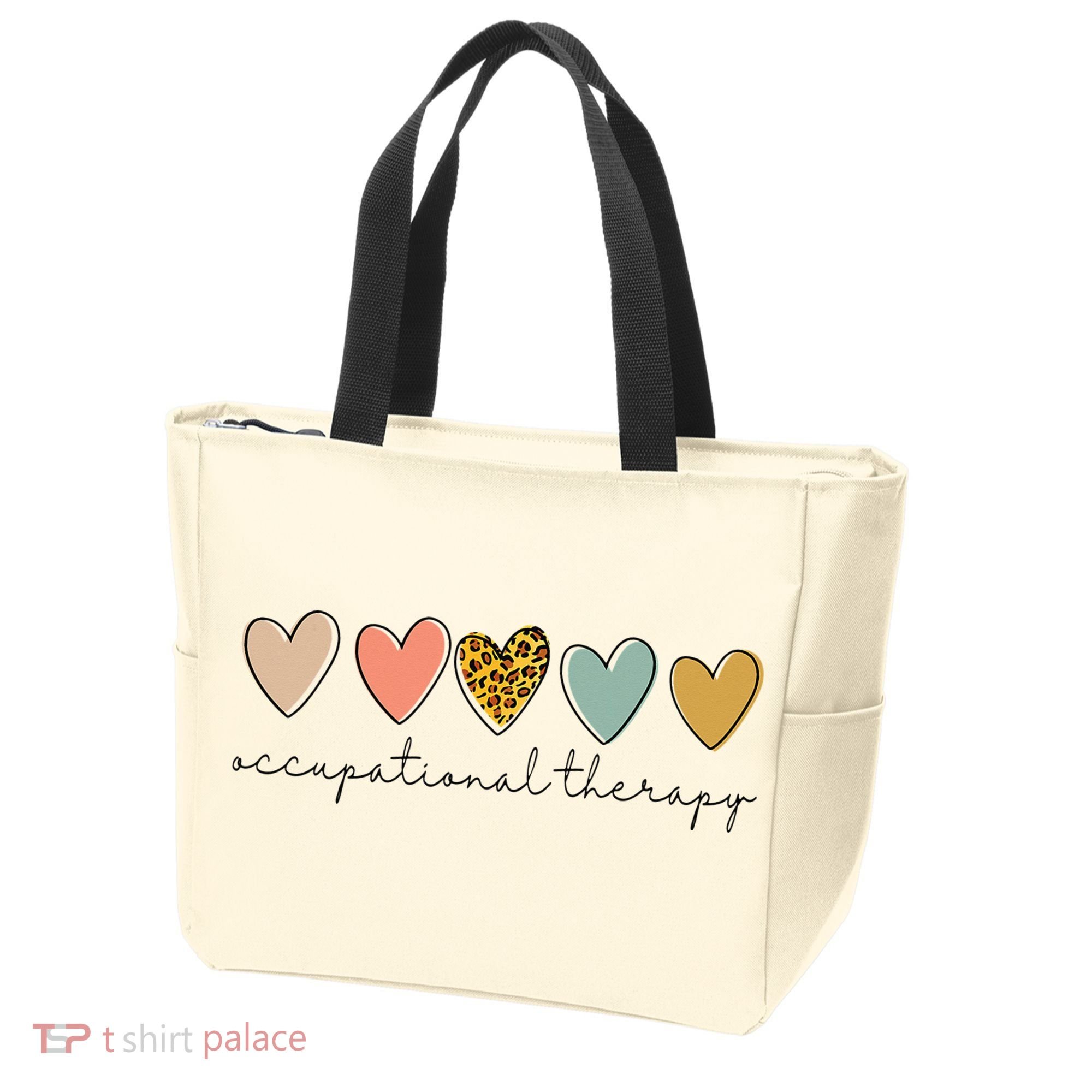 Occupational Therapist Leopard Heart Occupational Therapy Tote Bag