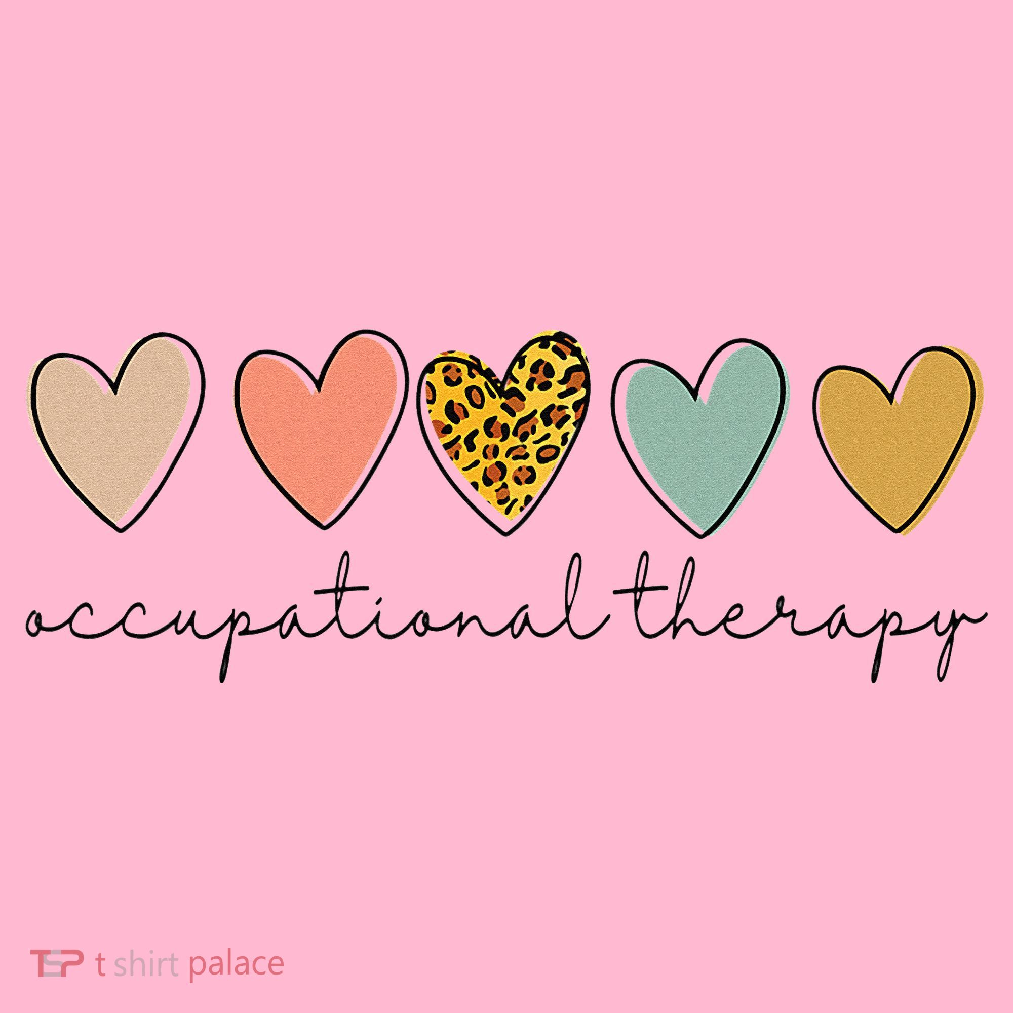 Occupational Therapist Leopard Heart Occupational Therapy Coaster