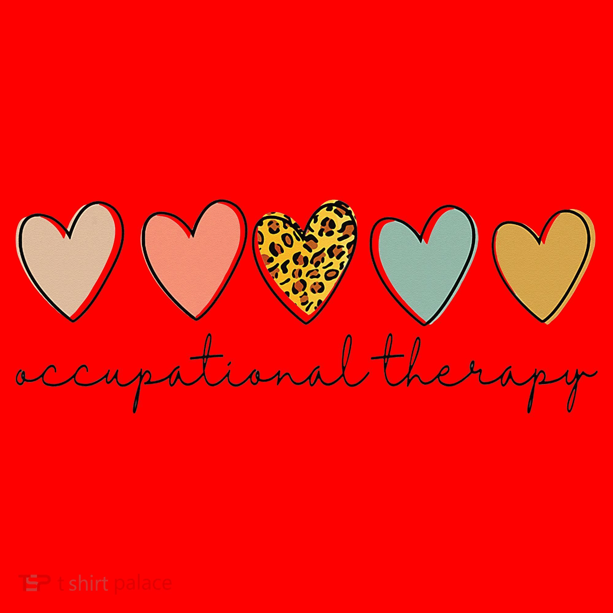 Occupational Therapist Leopard Heart Occupational Therapy Santa Hat