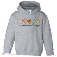 Occupational Therapist Leopard Heart Occupational Therapy Toddler Hoodie thumb 0