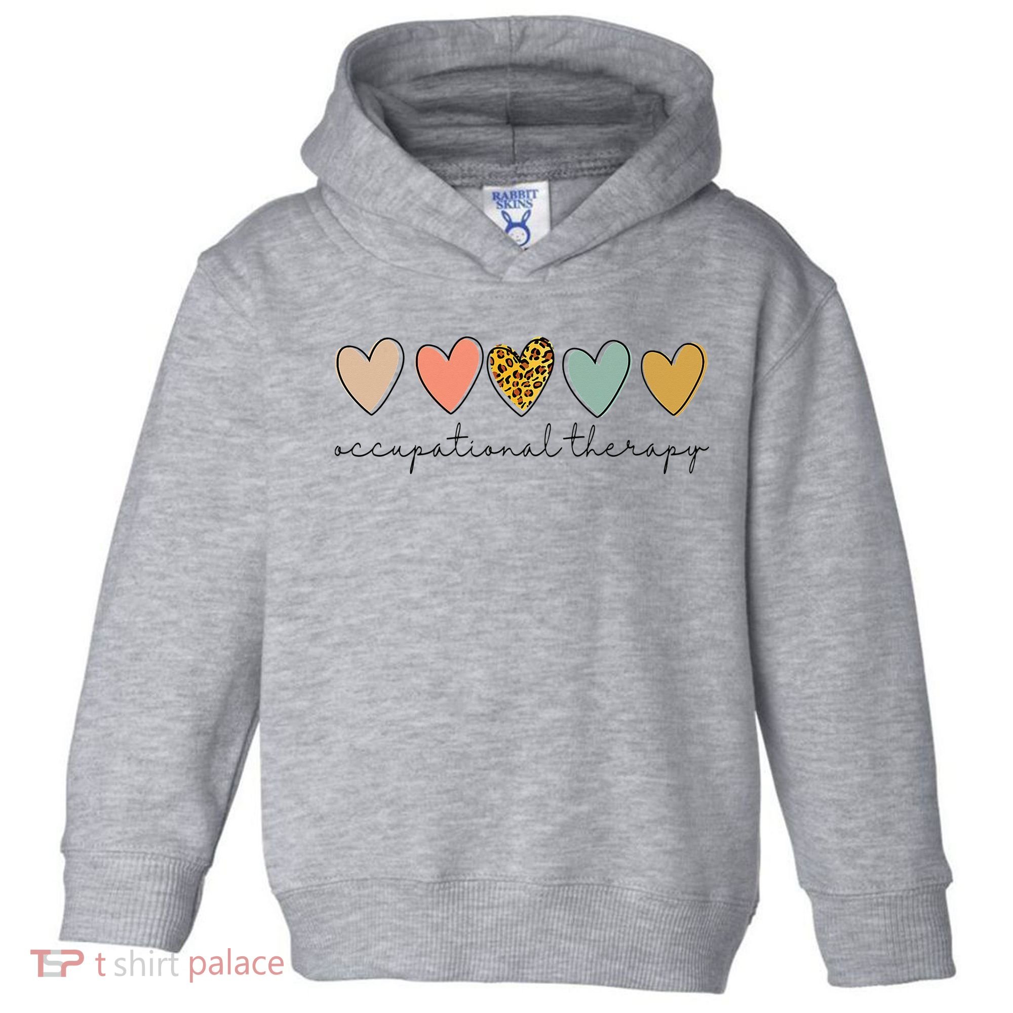 Occupational Therapist Leopard Heart Occupational Therapy Toddler Hoodie