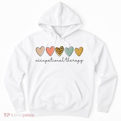 Occupational Therapist Leopard Heart Occupational Therapy Hoodie