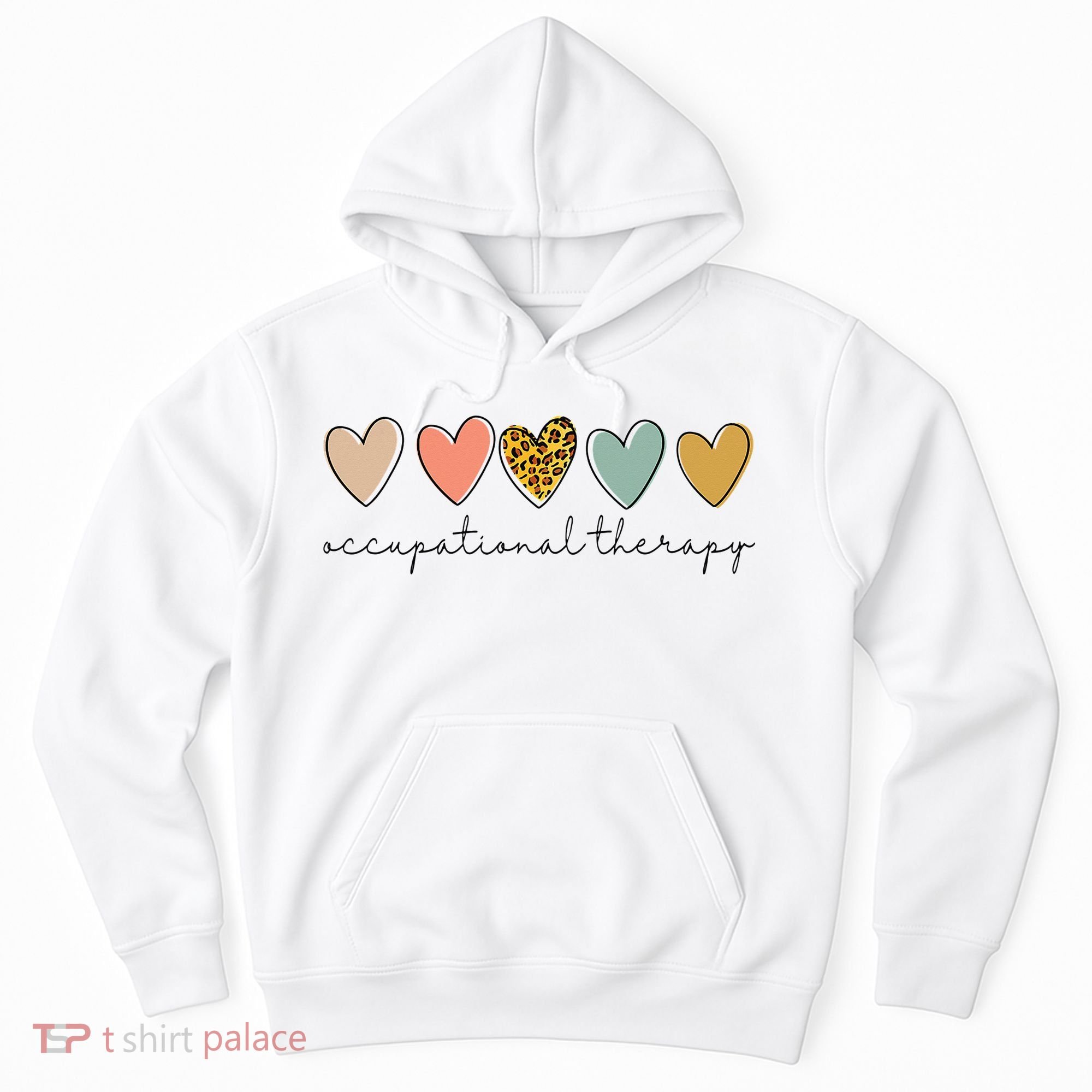 Occupational Therapist Leopard Heart Occupational Therapy Hoodie