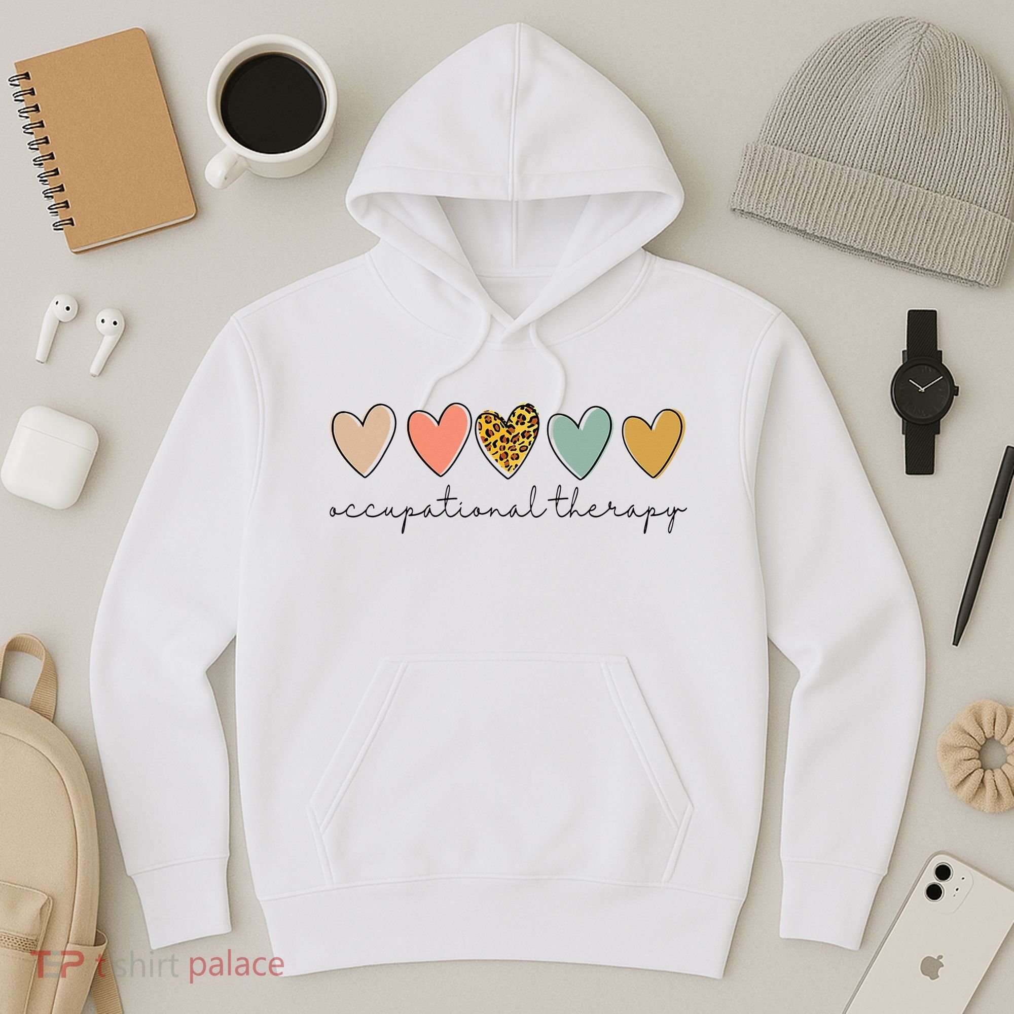 Occupational Therapist Leopard Heart Occupational Therapy Hoodie