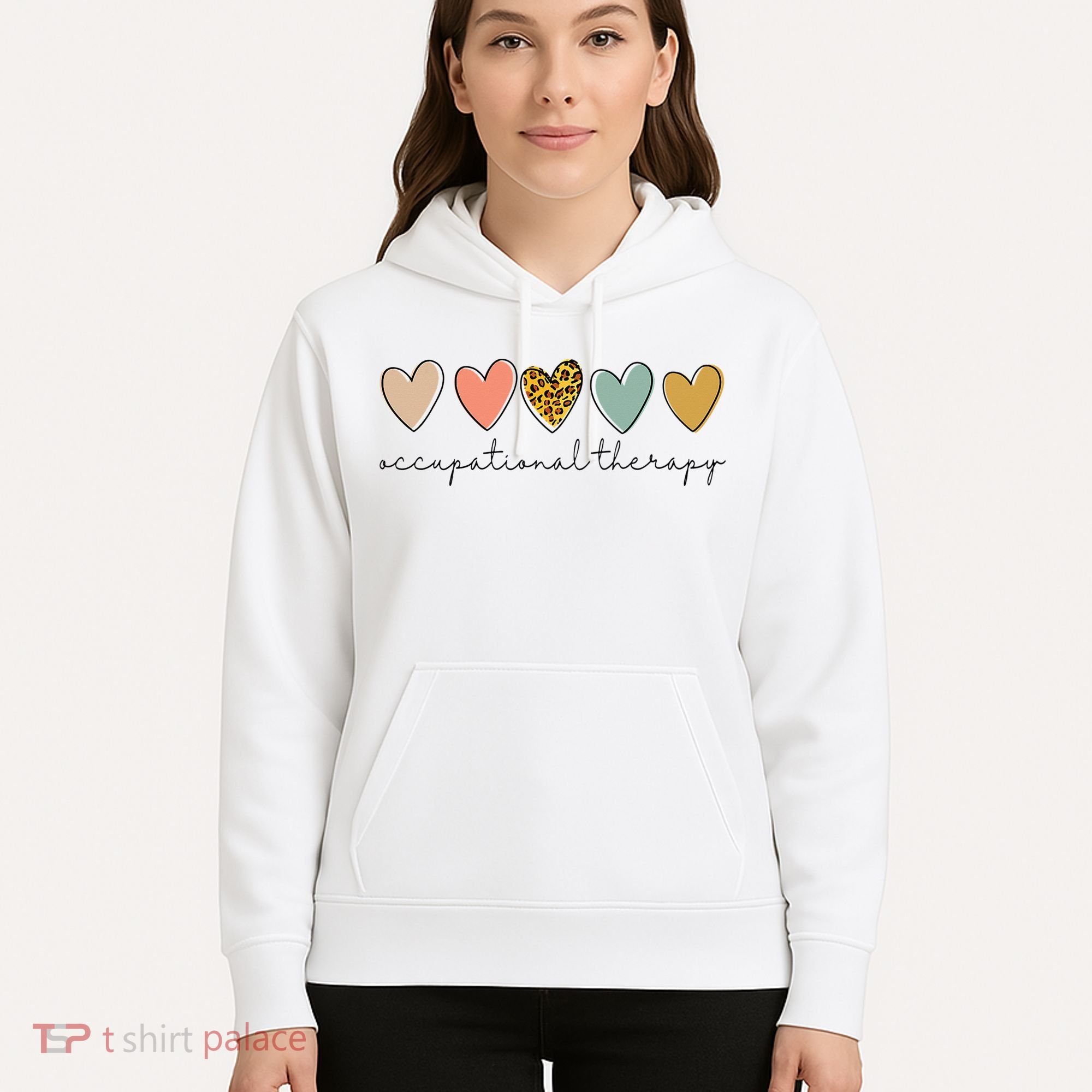 Occupational Therapist Leopard Heart Occupational Therapy Hoodie
