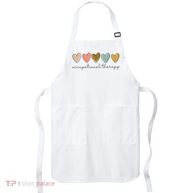 Occupational Therapist Leopard Heart Occupational Therapy Apron