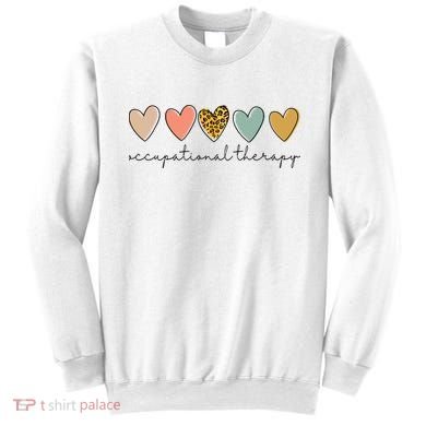 Occupational Therapist Leopard Heart Occupational Therapy Sweatshirt