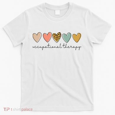 Occupational Therapist Leopard Heart Occupational Therapy T-Shirt