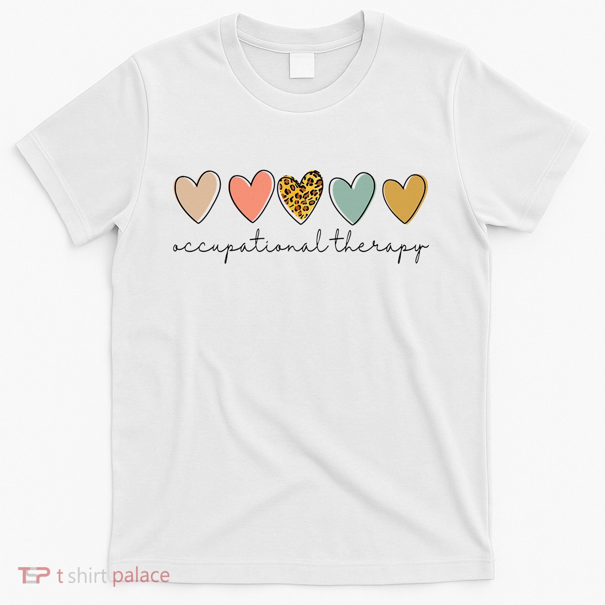 Occupational Therapist Leopard Heart Occupational Therapy T-Shirt