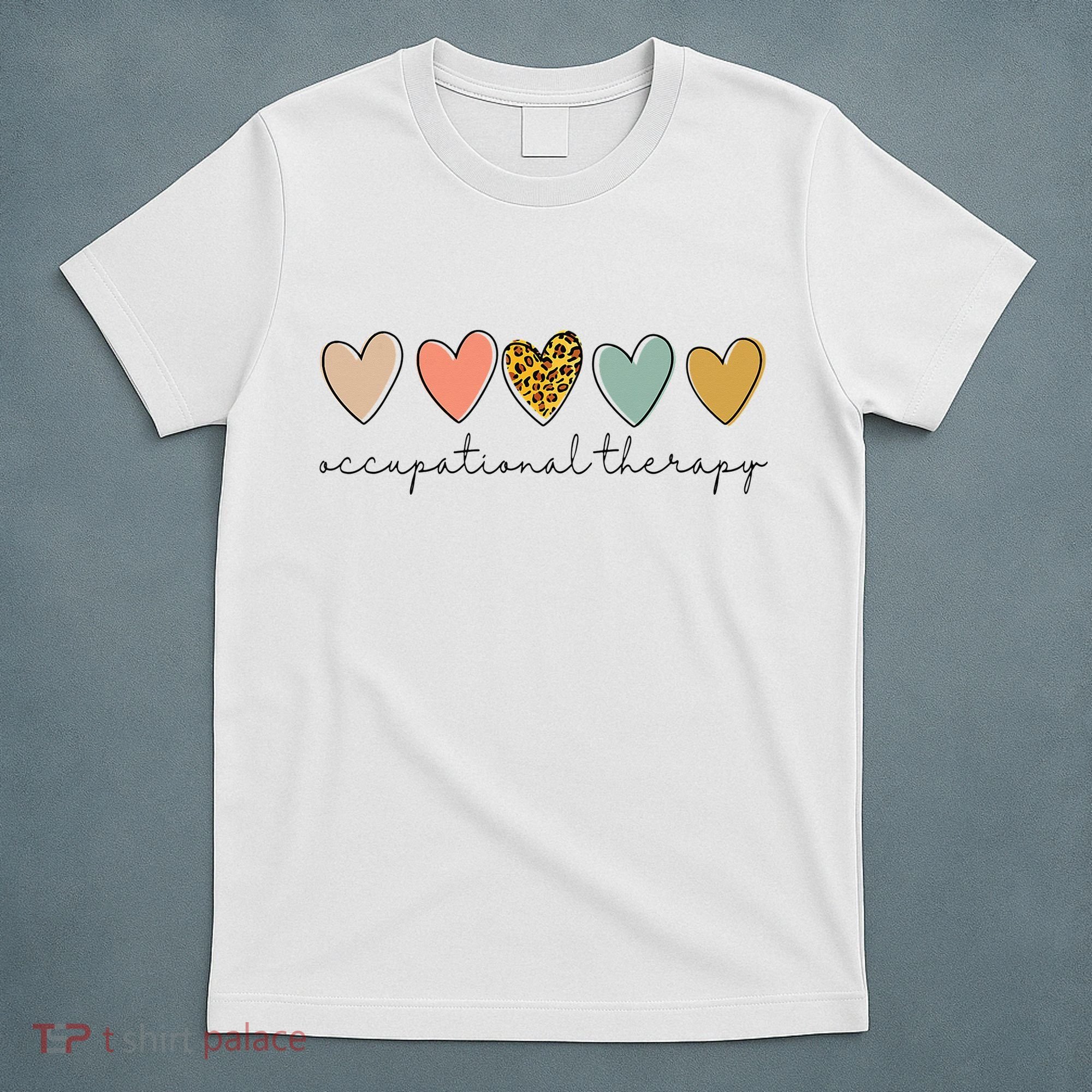 Occupational Therapist Leopard Heart Occupational Therapy T-Shirt
