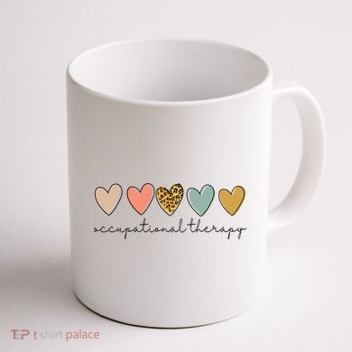 Occupational Therapist Leopard Heart Occupational Therapy Coffee Mug back