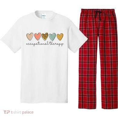 Occupational Therapist Leopard Heart Occupational Therapy Pajama Set