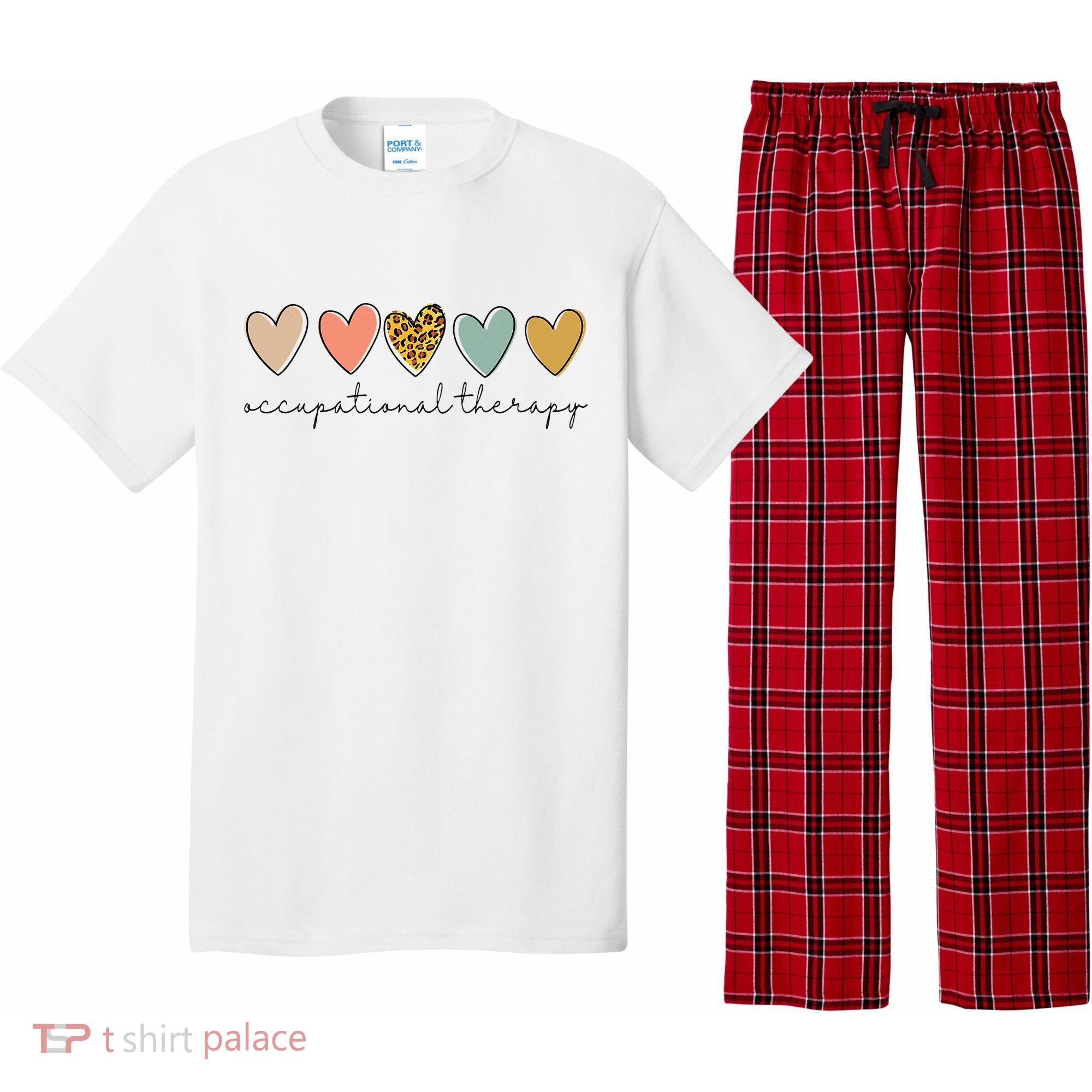 Occupational Therapist Leopard Heart Occupational Therapy Pajama Set