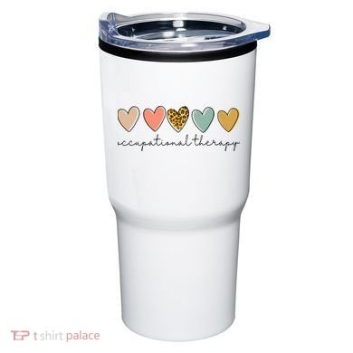 Occupational Therapist Leopard Heart Occupational Therapy Tumbler