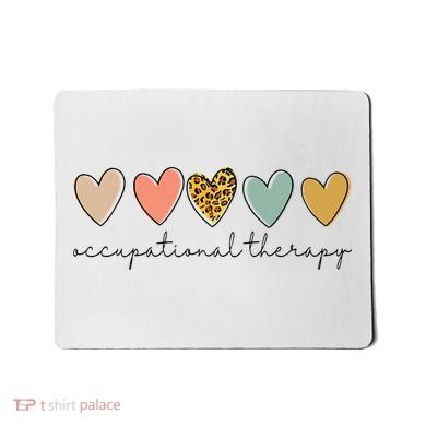 Occupational Therapist Leopard Heart Occupational Therapy Mousepad
