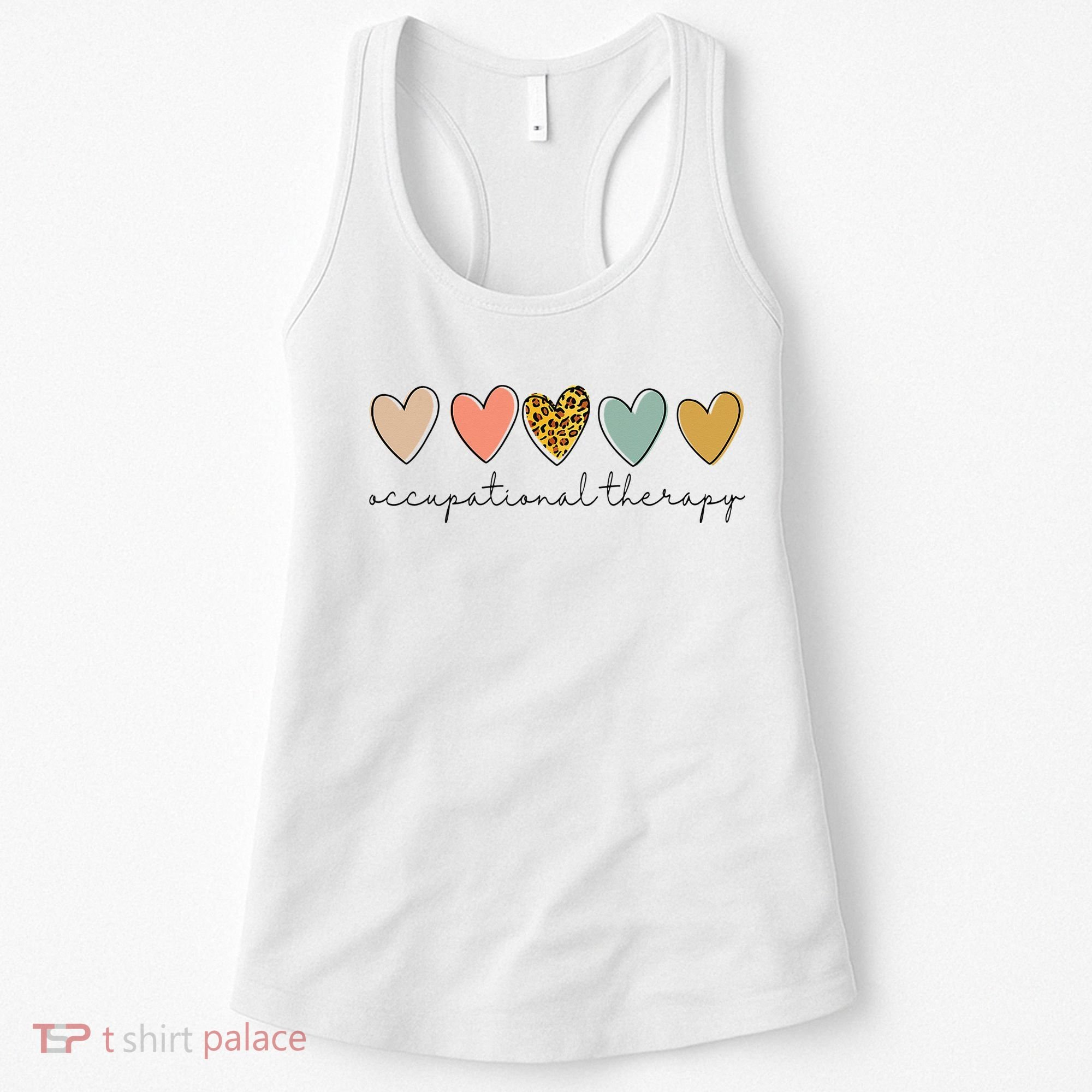 Occupational Therapist Leopard Heart Occupational Therapy Women's Tank Top