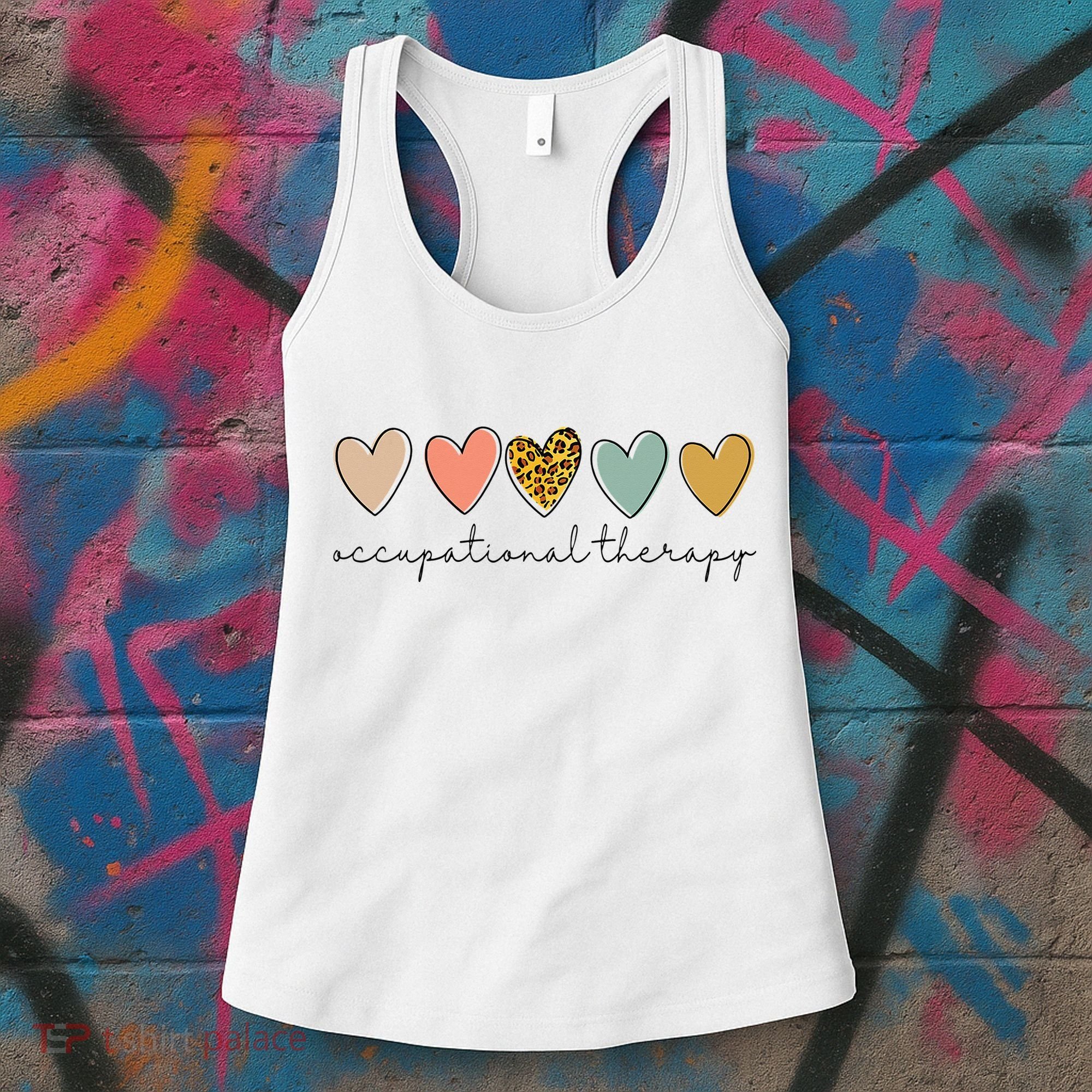 Occupational Therapist Leopard Heart Occupational Therapy Women's Tank Top