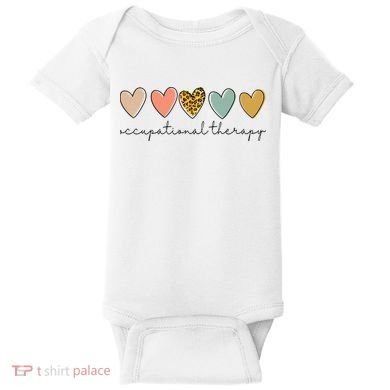 Occupational Therapist Leopard Heart Occupational Therapy Baby Bodysuit