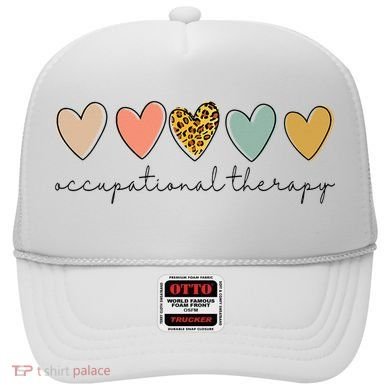 Occupational Therapist Leopard Heart Occupational Therapy Hat