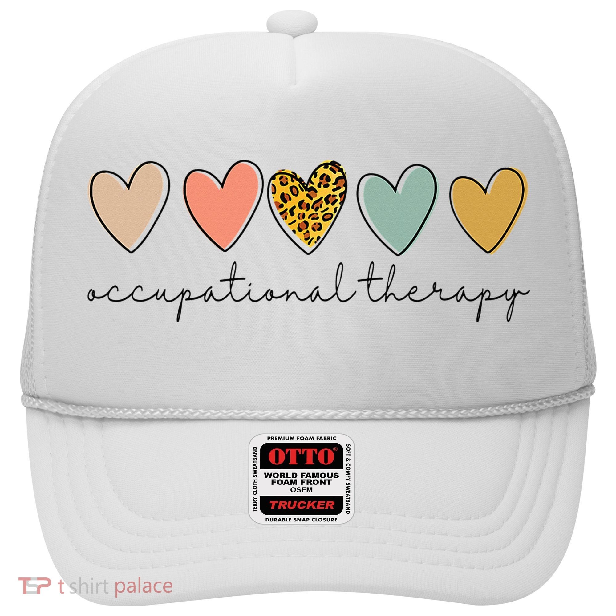 Occupational Therapist Leopard Heart Occupational Therapy Hat