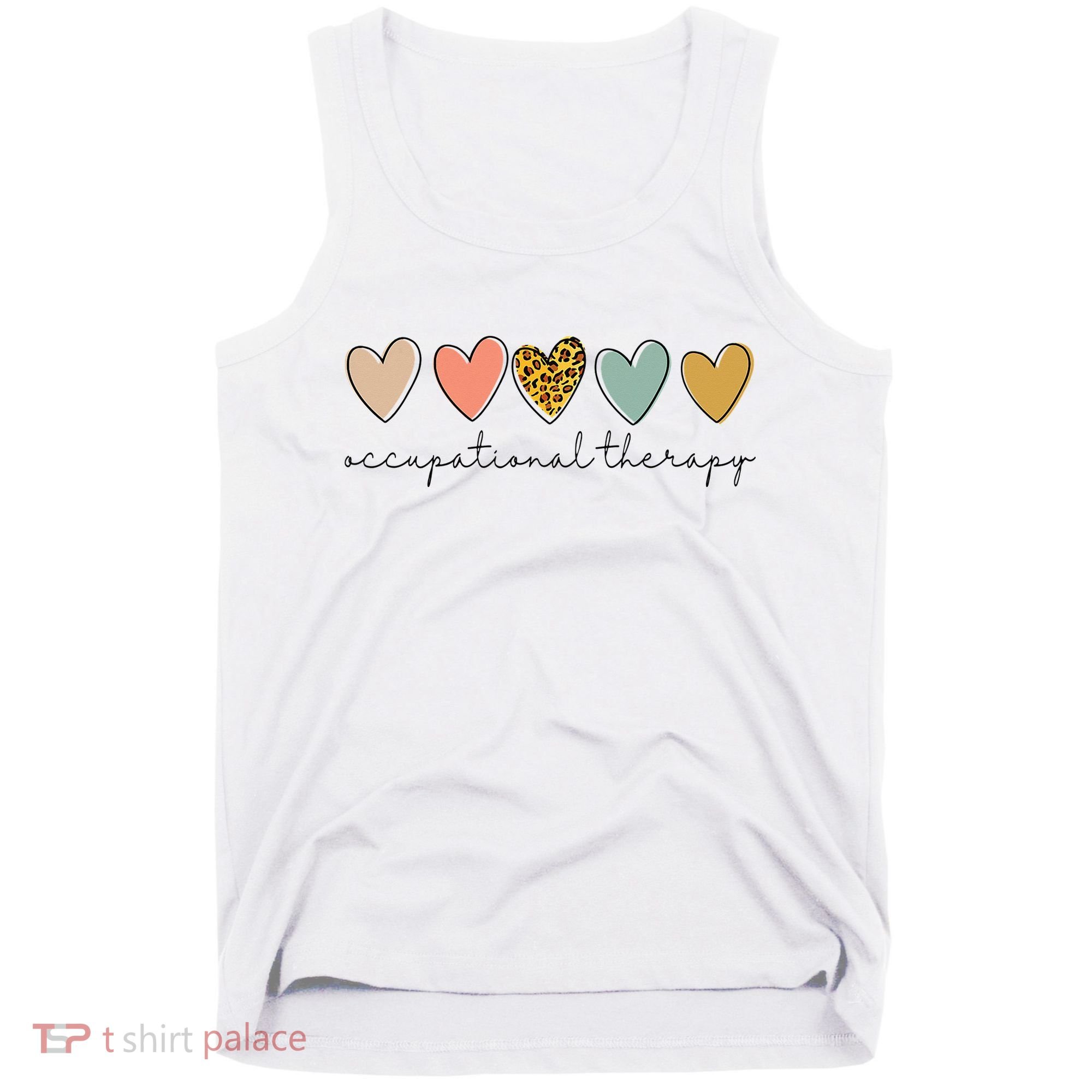 Occupational Therapist Leopard Heart Occupational Therapy Tank Top