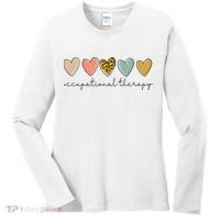 Occupational Therapist Leopard Heart Occupational Therapy Women's Long Sleeve Shirt thumb 0