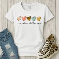 Occupational Therapist Leopard Heart Occupational Therapy Women's T-Shirt thumb 3